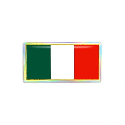 Obrázek Quattro Erre 467 Sticker italskou vlajkou mm 80 x 40 3D