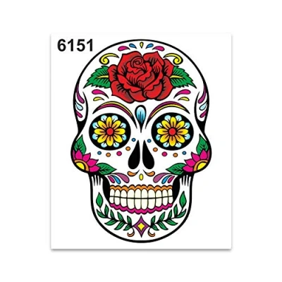 Obrázek 4R Quattroerre.it 6151 Sticker Aufkleber Mexikanischer Schädel, 10 x 12 cm