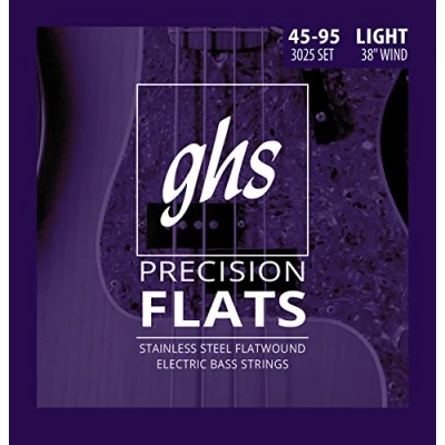 Obrázek GHS Precision Flatwound 3025 Bass String Set, 4 String, Light, .045 .095