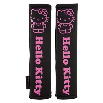 Obrázek Hello Kitty Set mit 2 schwarzen Gürtelpads. Superbequem und funktionell. Universal 100% waschbar.
