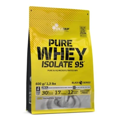 Obrázek Olimp Pure Whey Isolate 95 proteinový prášek prémiový izolát syrovátkového proteinu, bohatý na aminokyseliny a vitamíny, podporuje růst svalů, 600 g, čokoláda