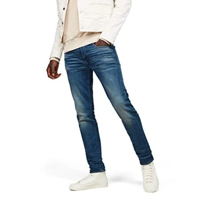Obrázek G STAR RAW pánské 3301 Slim Jeans, Modrá (Medium Aged 51001 6090 071)