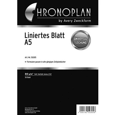 Obrázek Chrono plán 50305 formuláře Linkovaných listů (A5) 50 listů, Bílá