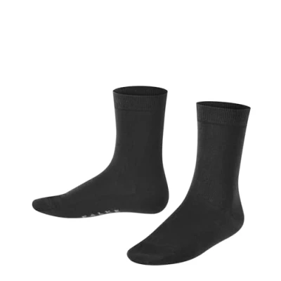 Obrázek FALKE Unisex dětské bavlněné ponožky Finesse prodyšné bavlna elegantní, jemné, zesílené, protiskluzové, odolné, šetrné k pokožce, plochý šev pro netlačí špičku nohy, 1 pár, černá (Black 3000)