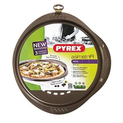 Obrázek Pyrex 8010736 asimetria Pizzablech, Stahl Schokolade 37,4 x 35,94 2,66 cm