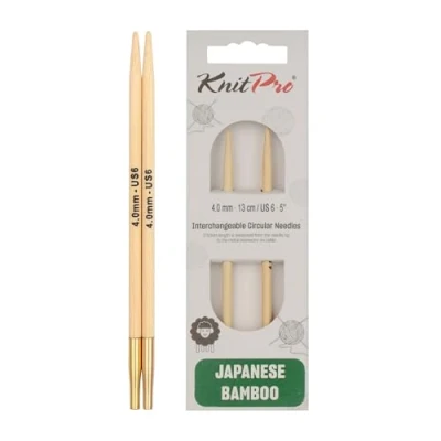Obrázek KnitPro K22403 kruhová pletací jehla, bambus, přírodní, 12 x 0,4 cm, 2 Count
