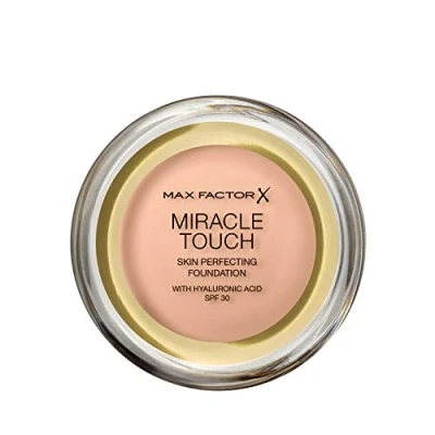 Obrázek Max Factor Miracle Touch Foundation v barvě 35 perleťově béžová intenzivní, pudrový make up pro bezchybný vzhled pleti s ochranným faktorem 30