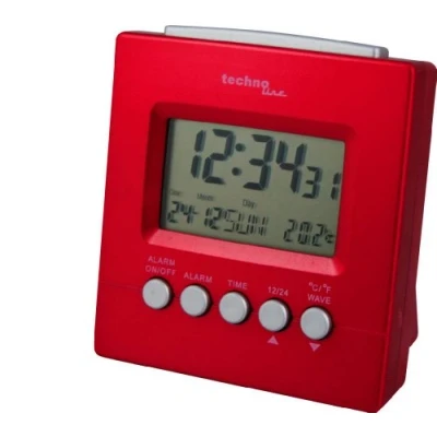 Obrázek Technoline WT 228 Rádiobudík s ukazatelem teploty, vícebarevné, červená metalická