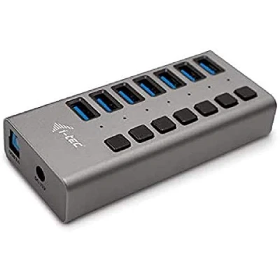 Obrázek i tec USB 3.0 HUB 7 Port mit Externem Netzadapter 36W 7x Anschluss, Kompatibel Laptop, Tablet, PC