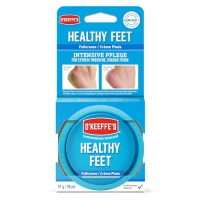 Obrázek O&#039;Keeffe&#039;s Healthy Feet, 91 g krém na nohy pro extrémně suché, popraskané Okamžitě zvyšuje obsah vlhkosti, vytváří ochrannou vrstvu a zabraňuje ztrátě vlhkosti
