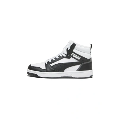 Obrázek Puma Rebound Unisex Vysoké tenisky, Velikost: 38.5, white black shadow gray Vysoce kvalitní koženka
