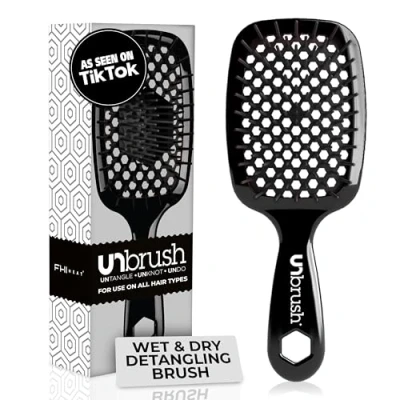 Obrázek FHI Heat Unbrush Bürste zum Entwirren, nass und trocken, belüftet, Schwarz