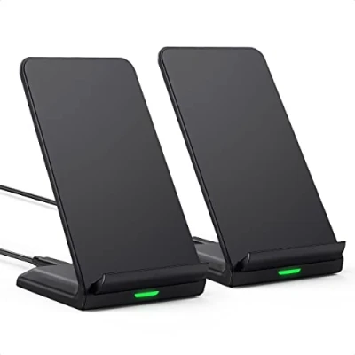 Obrázek BHHB bezdrátová nabíječka [balení 2 ks], 15W indukční nabíjecí stanice, kompatibilní se Samsung Galaxy S23 S22 S21 S10, Note20 10, iPhone 15 14 13 12 11 Pro Max Plus Google
