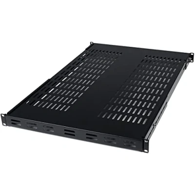 Obrázek StarTech.com 1 HE nastavitelná perforovaný server rack Mount odkládací přihrádka 80 kg 49 až 97 cm montážní hloubka univerzální pro 19&quot; AV/síťovou skříň 70 (ADJSHELF)