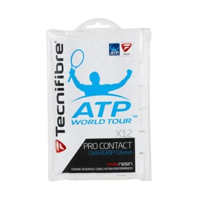 Obrázek Tecnifibre Overgrip Pro Contact ATP 12 ks, bílá, 012622013920000