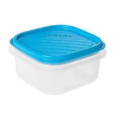 Obrázek Tatay Frischhaltedose , Vakuum, 0,3 l Kapazität, flexible Druckdeckel, BPA frei, Geeignet Mikrowelle und Spülmaschine, Blau. Maße: 10 x 5,5 cm