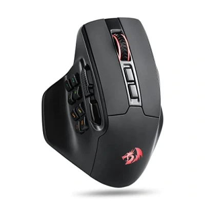 Obrázek Redragon Bezdrátová herní myš M811 PRO, 15 programovatelných tlačítek, RGB s ergonomickou přirozenou konstrukcí rukojeti, 10 bočních makro podpora softwaru