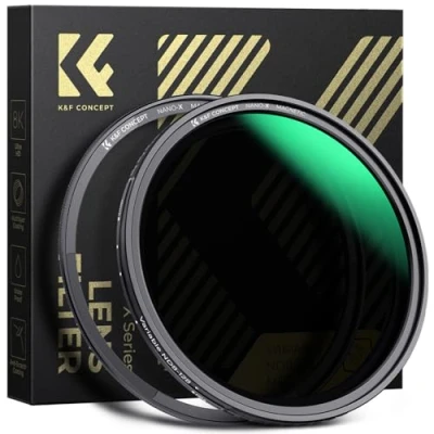 Obrázek K&amp;F Concept ND filtr 67 mm magnetický proměnný šedý ND8 128 (3 7 stop) neutrální s magnetickým adaptérem na objektiv, Nano Xcel