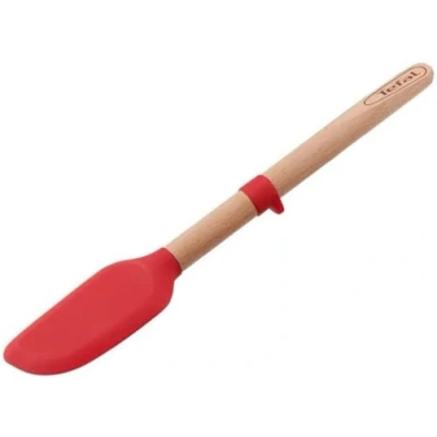 Obrázek Tefal K23046 Ingenio dřevěná lžíce Silikon flexibilní hlava kvalitní rukojeť upevňovací háčky35. 3 x 9. 2 2. 7 cm, hnědá