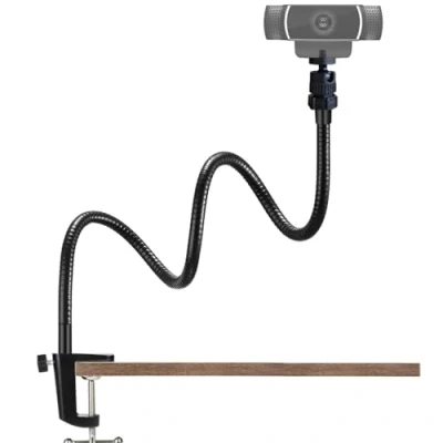 Obrázek Pouzdro na webovou kameru Stand 27&quot; Nastavitelný husí krk Desktop Kamera Mount Hoder for Logitech Webcam C925e C922 C930 C920 C615 a více (závit 1/4&quot;)