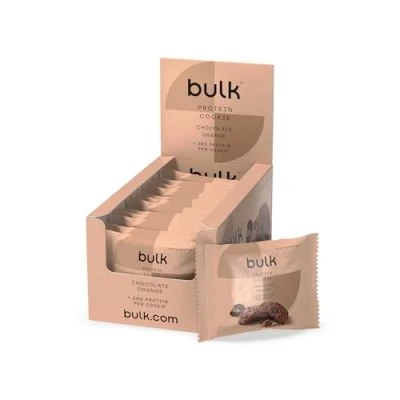 Obrázek Bulk Protein Cookie, sušenky, čokoládově oranžová, 12 kusů, porcí, balení se může lišit