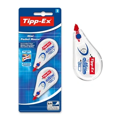 Obrázek Korektor Tipp Ex Mini Pocket Mouse, korekční páska, balení 10 ks v praktické krabičce pro vystavení 2