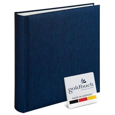 Obrázek goldbuch 31708 fotoalbum, letní čas, fotokniha se 100 bílými stranami a oddělovacími listy z pergamenu, fotoalbum ze lnu, upomínkové album, 30 x 31 cm, modré