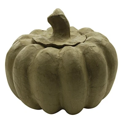 Obrázek Decopatch Décopatch BT033O box ve tvaru dýně z papír maché, 15 x 13 cm, k ozdobení, perfektní na Halloween, kartonově hnědá