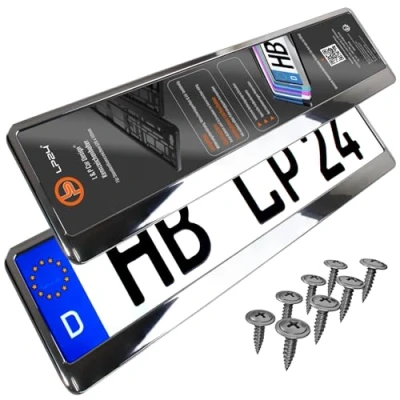 Obrázek L&amp;P A0166 2 ks Držák registrační značky chrom RZ pro SPZ