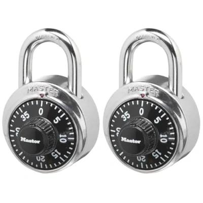 Obrázek Master Lock 1500T zámkový zámek číselný zámek, černý, balení 2 ks