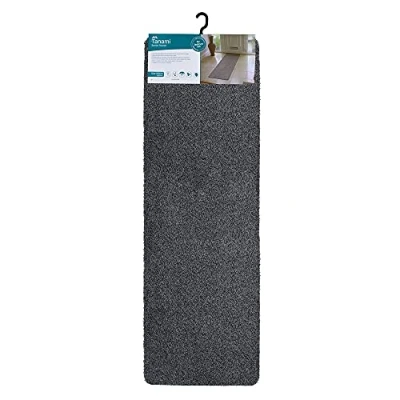 Obrázek JVL Tanami Fußmatte, zweifarbig, Baumwolle Polyester Gummi, anthrazit, 50 x 150 cm (Rectangular)