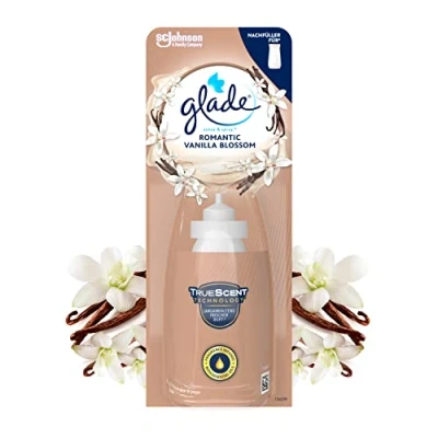 Obrázek Glade (Brise) Sense &amp; Spray Nachfüller, automatisches Duftspray mit Bewegungssensor, Lufterfrischer, Romantic Vanilla Blossom (Zarter Vanille Traum), 1er Pack (1 x 18 ml)