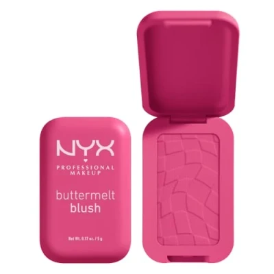 Obrázek NYX Professional Makeup Máselná tvářenka, krémová textura s bambuckým máslem, mandlovým máslem a mangovým snadné roztírání pro svěží vzhled, barva: Butta with Time