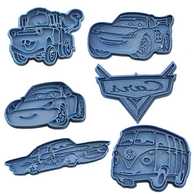 Obrázek Cuticuter Cars Ausstechformen Set, Kunststoff, blau, 16x14x1.5 cm, 6