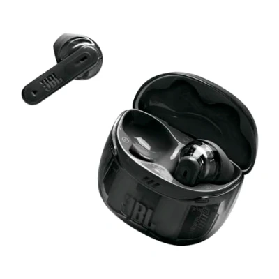 Obrázek JBL Tune Flex Ghost 2, bezdrátová Bluetooth sluchátka do uší s potlačením okolního šumu, doba přehrávání 48 h, krytí IP54 ochranou proti vodě a prachu, vícebodové spojení, ergonomický design, Black