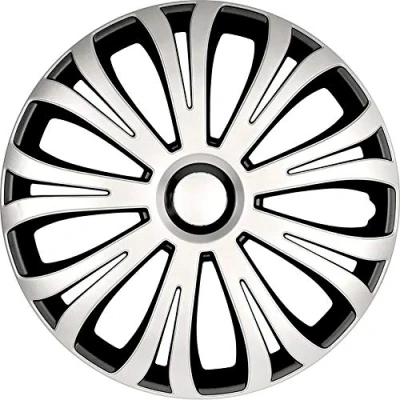 Obrázek AUTO STYLE Sada ozdobných krytů kol Avera 15 palců stříbrná/černá