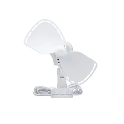 Obrázek SEEKR by Caframo Unisex Erwachsene Ultimate 12 Volt Ventilator mit 2 Geschwindigkeiten, Direktkabel, Weiß, 5.25&quot; x 2.5&quot; 8.0&quot;