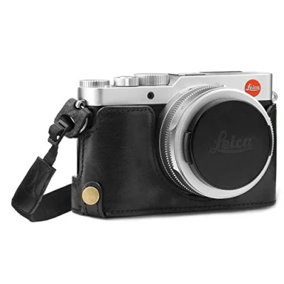 Obrázek MegaGear MG1603 Leica D Lux 7 Ever Ready Pravá kůže Poloviční kapsa na fotoaparát s popruhem černá