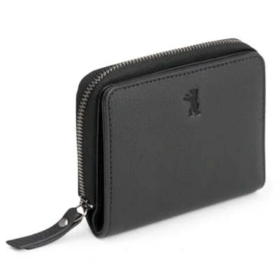 Obrázek Berliner Bags peněženka Sara z kůže s ochranou RFID, pro dámy, černá, Moderní