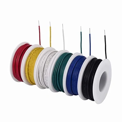 Obrázek Tuofeng 24 awg/0,20 mm ² drát z masivního jádra, 6 různých barev, cívky 9 metrů, propojovací drát, sada pokládání drátu