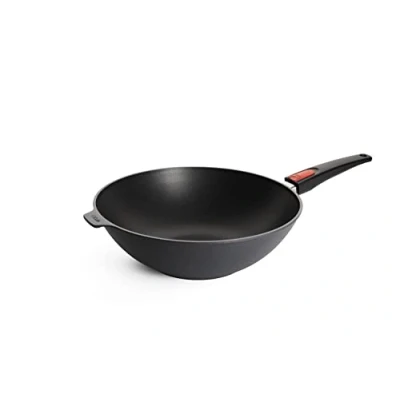 Obrázek Woll Diamond Lite pánev wok a míchání indukční, Ø 32 cm, výška 10 cm vhodná pro všechny typy sporáků, hliníková litina, nepřilnavá úprava, do trouby, antracitová