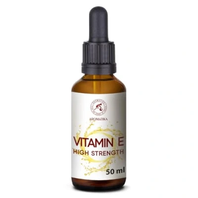 Obrázek Vitamín E vysoce koncentrovaný 50 ml kapky vitamin extra silný pro obličej a tělo péče o vlasy kosmetická základna přírodní