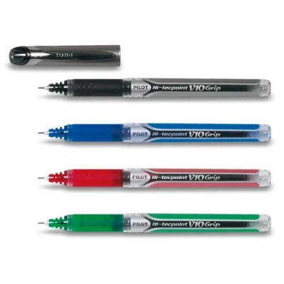 Obrázek Pilot Hi Tecpoint V10 Grip 4dílná sada černá, modrá, červená, zelená