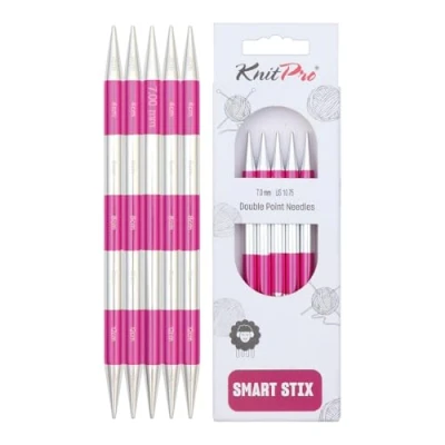 Obrázek KnitPro K42015 pletací jehlice, kov, tříděné, 14 cm x 7 mm, 5 kusů