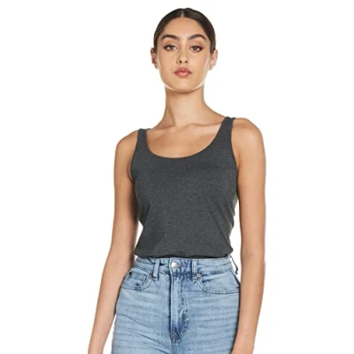 Obrázek VERO MODA Dámský Vmmaxi My Soft Long Tank Noos Top, Tmavě šedá melanž