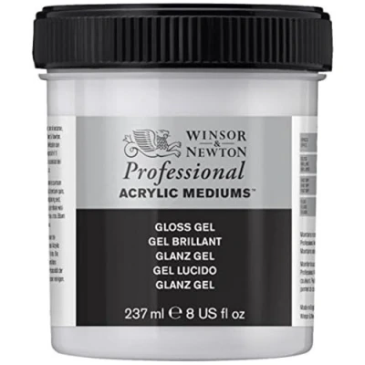 Obrázek Winsor &amp; Newton 3040914 Lesklý gel malířský prostředek, zlepšuje průhlednost, hloubku a lesk akrylových barev květináč 237 ml