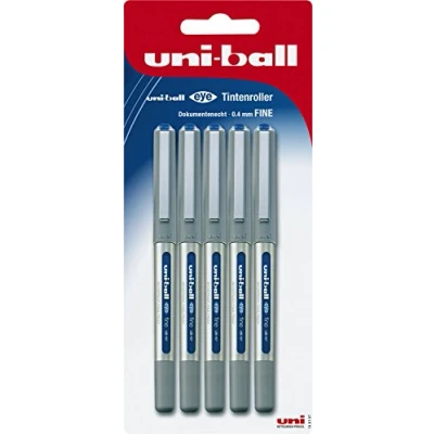 Obrázek Faber Castell uni ball 148197 kuličkové pero Eye UB 157, fine, 0,4 mm, modré, 5 kusů