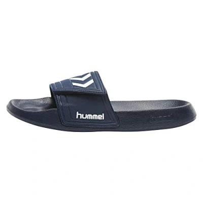 Obrázek Hummel Unisex Larsen Slipper Vc boty do sprchy a koupele, Dress Blue White, 37 eu