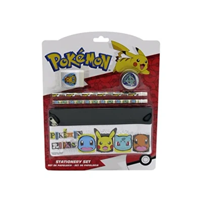 Obrázek CYPBRANDS Jurassic World Schreibwaren Set mit Federmäppchen, Unisex, für Kinder, 1 Stück, bunt, Talla única, Pokémon Federmäppchen