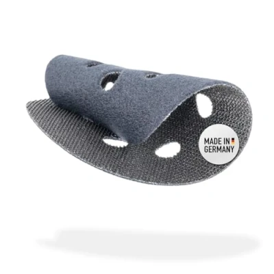 Obrázek DFS Ochranný potah 125 mm 8 otvorů ochranná podložka na suchý zip pro brusné talíře/opěrné talíře lepší přilnavost brusných kotoučů